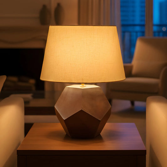 Kallio Faceted Wooden Lamp