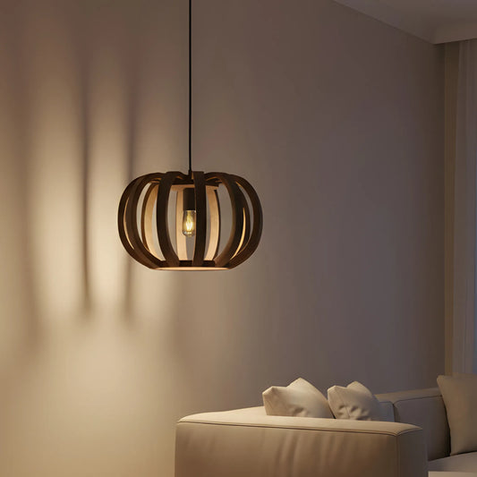 Sfera Slatted Wooden Pendant Lamp