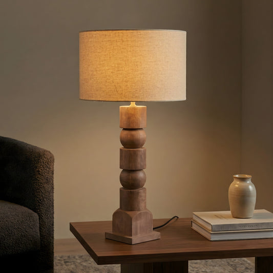 Moro Geometric Totem Wooden Lamp