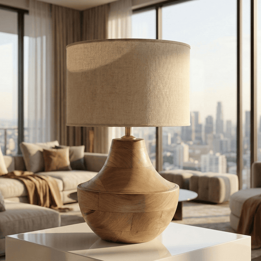 Tero Segmented Wooden Lamp