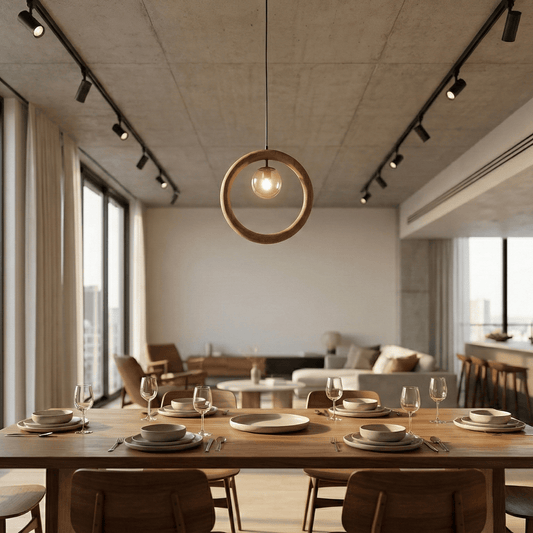 Lumina Wooden Halo Pendant Lamp