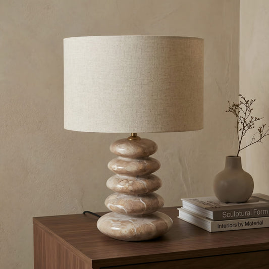 Kora Stacked Marble Lamp