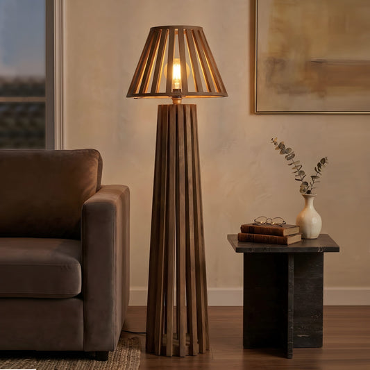 Orion Slatted Wooden Lamp Collection