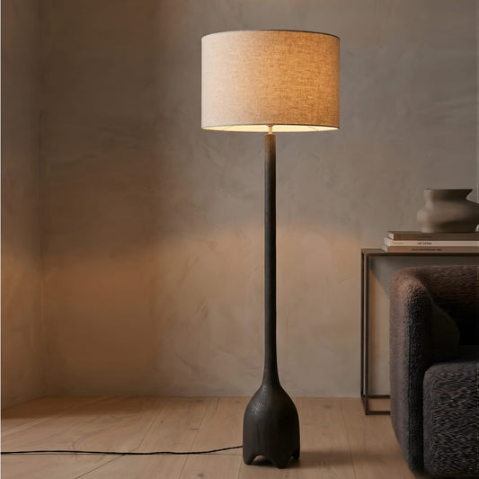 Radice Textured Wooden Floor Lamp