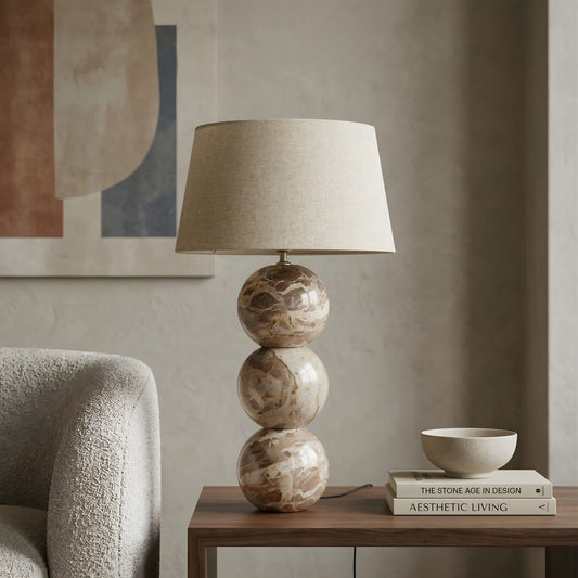 Soren Stacked Marble Lamp Collection