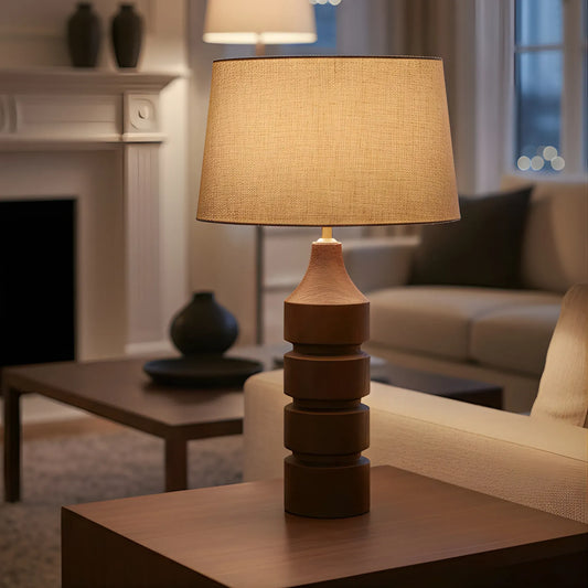Kova Tiered Wooden Lamp Base