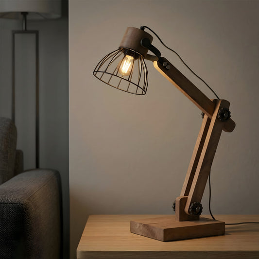 Calder Wooden Task Lamp