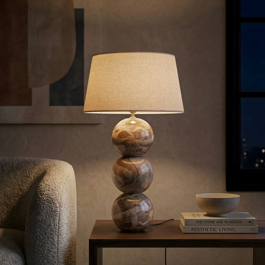 Soren Stacked Marble Lamp Collection