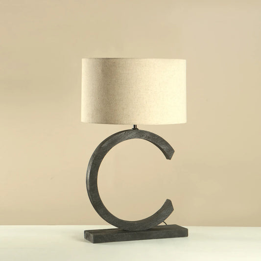 Cyria Sculptural Arc Wooden Lamp