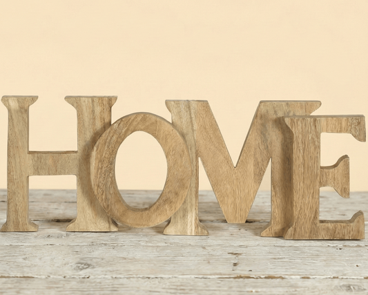 Haven Solid Wood 'HOME' Sign