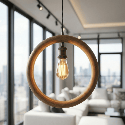 Lumina Wooden Halo Pendant Lamp